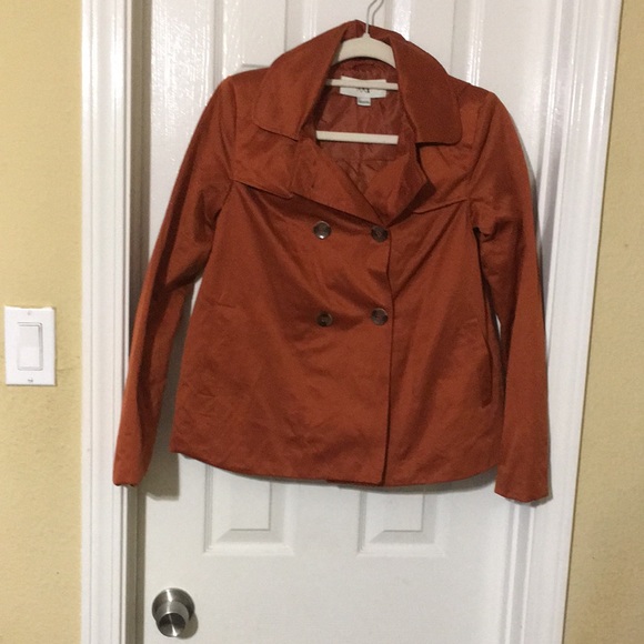 Fover21 Jackets & Blazers - Ladies burnt orange light weight z size 2 pea coat hooded.